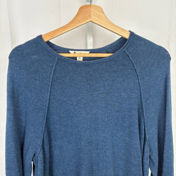 BODEN Size M Mens Pullover Sweater Raglan Long Sleeve Cotton Alpaca Blend Blue - Picture 4 of 7